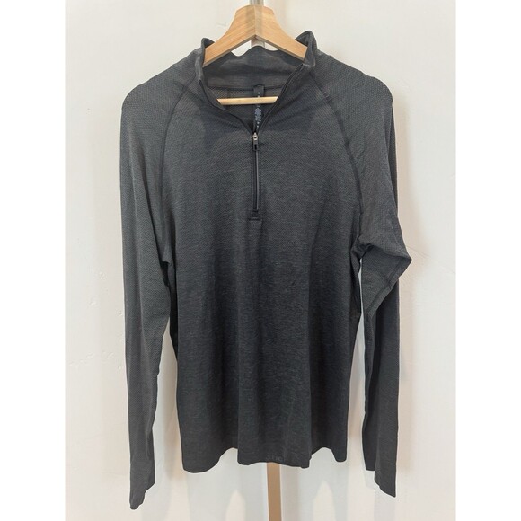 Lululemon Metal Vent Tech 1/4 Zip Pullover Shirt Men’s M Dark Gray Long Sleeve - Picture 1 of 9